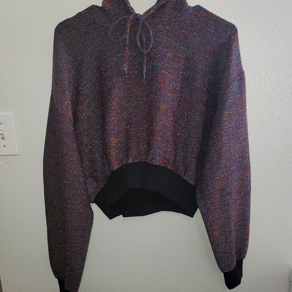 Women's crop hoodie sparkly